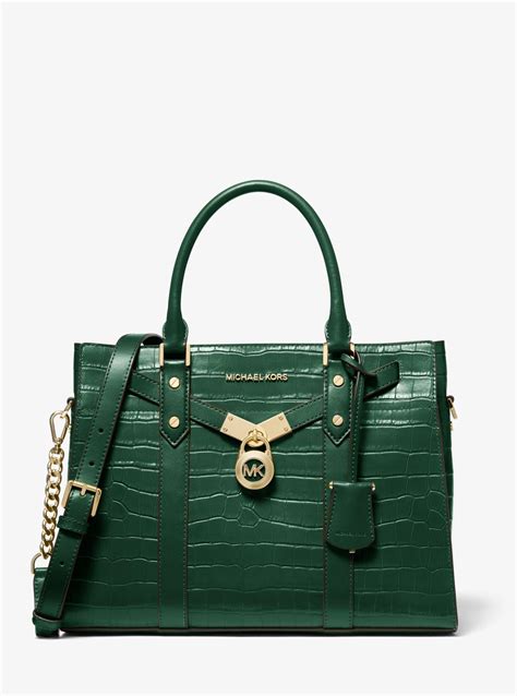 michael kors hamilton green|Michael Kors Hamilton satchel large.